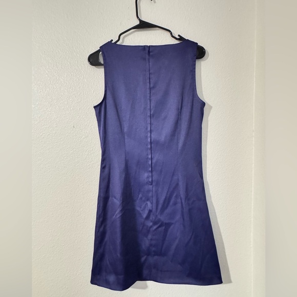 Vintage 90s Y2K Navy Blue Sleeveless Dress Size 9 - Picture 3 of 5